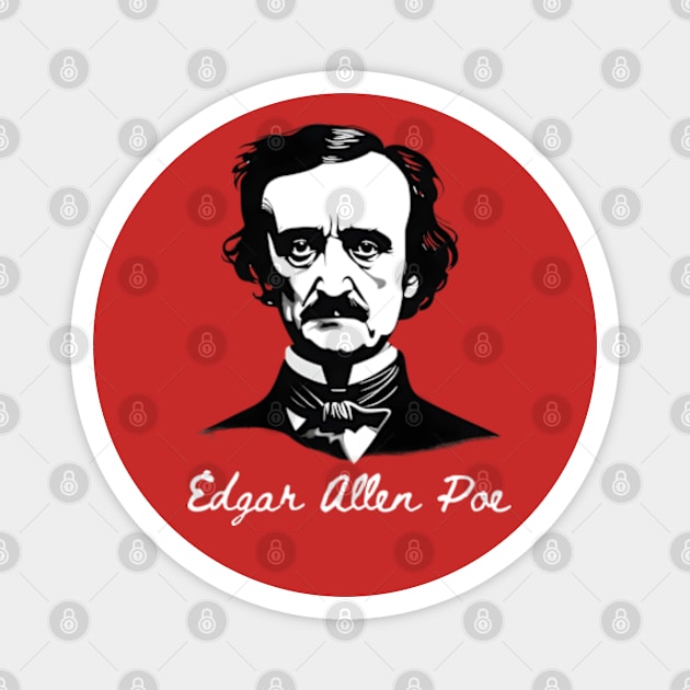 Edgar Allen Poe Magnet by Desert Owl Designs